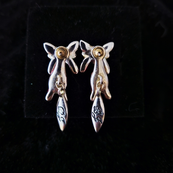 Betsey Johnson Pink Foxes With Dangling Tails & Rhinestones Earings 🦊✨️ - Picture 6 of 9